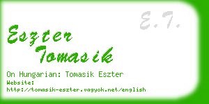 eszter tomasik business card